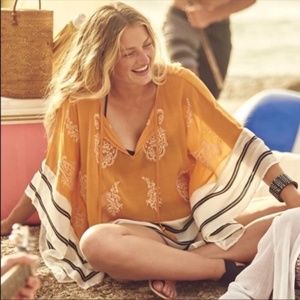 Anthropologie Floreat Sunglow Caftan Poncho Medium